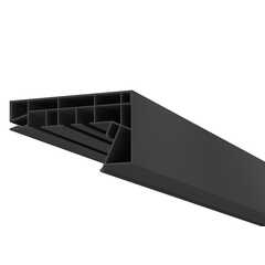 Профиль ПК 5 ПВХ черный (3-х рядная Гардина) 3,6 м