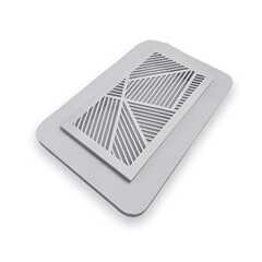 Магнитная вентрешетка прямоугольная белая 200*100