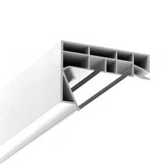 Профиль ПК 15 ПВХ белый (2-х рядная Гардина) 3,2 м