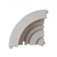 Поворот ПК12 наружний 90гр. белый