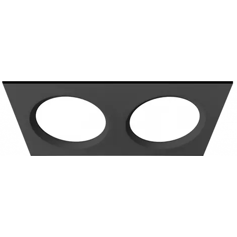 Светодиодная панель квадратная PRACTIC  DUO черная, 12W, 4200k, 780 Лм, 95*185*D70*40