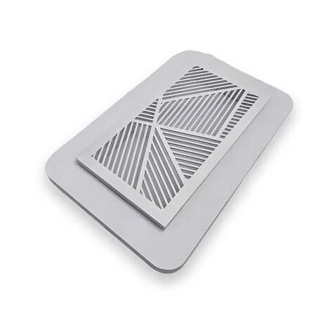 Магнитная вентрешетка прямоугольная белая 200*100