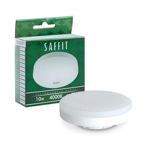 Лампа cветодиодная, (10W) GX53 4000K, SAFFIT SBGX5310