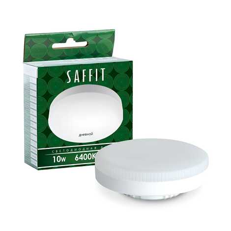 Лампа cветодиодная, (10W) GX53 6400K, SAFFIT SBGX5308