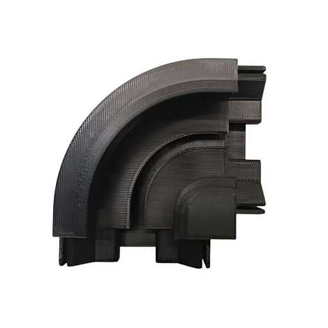 Поворот АМ1 90гр. черный