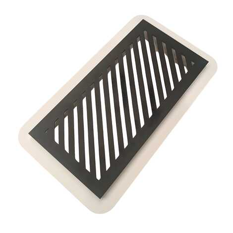 Магнитная вентрешетка прямоугольная черная 200*100