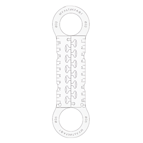 Обвод трубы с замком  Ǿ32/36 мм прозрачный