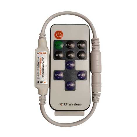 Мини-диммер ELFLED с радиоуправлением 12/24V 6A с разъемом 5,5мм